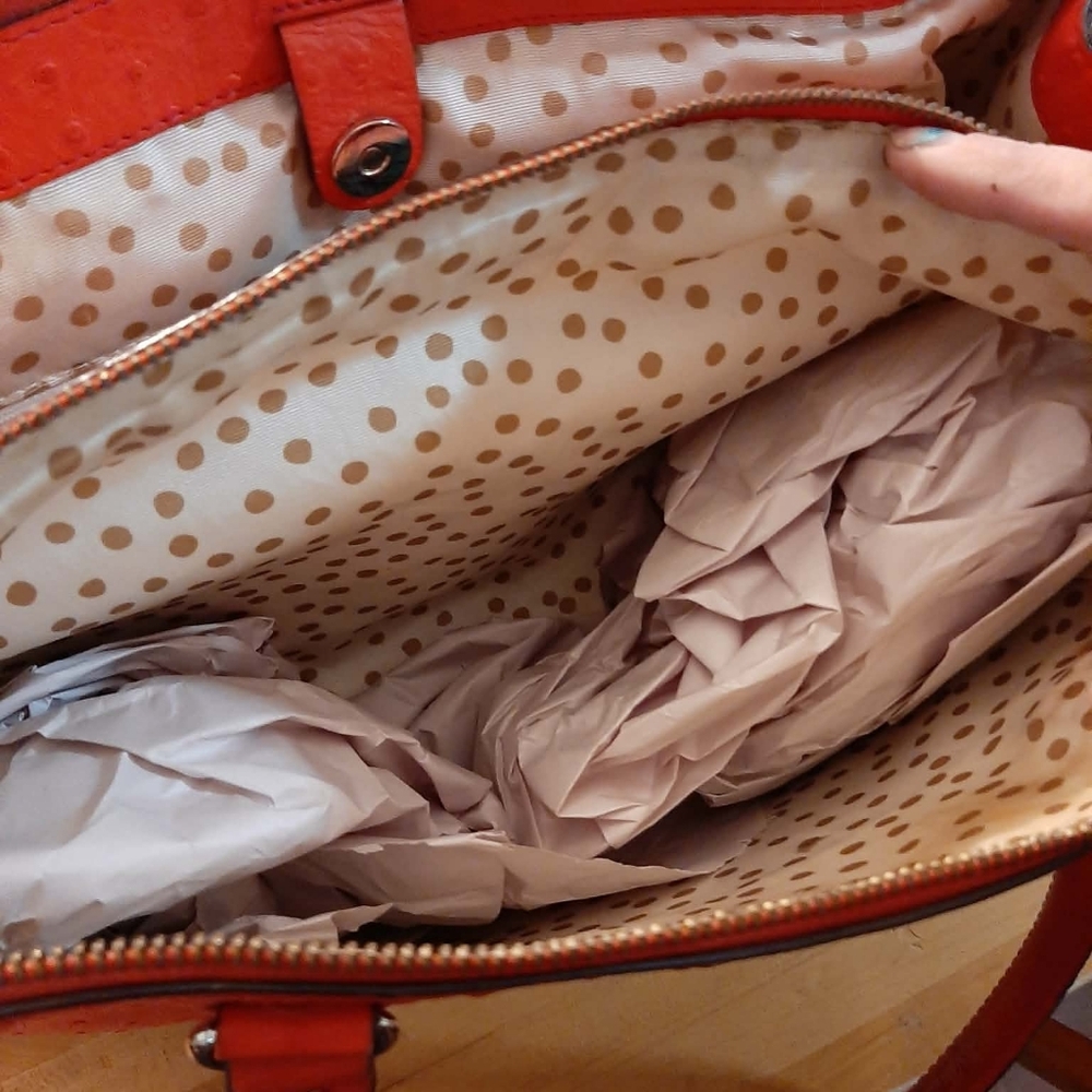 KATE SPADE Wellsley Orange "Martine" Satchel 5 Pc Set - Picture 15 of 16